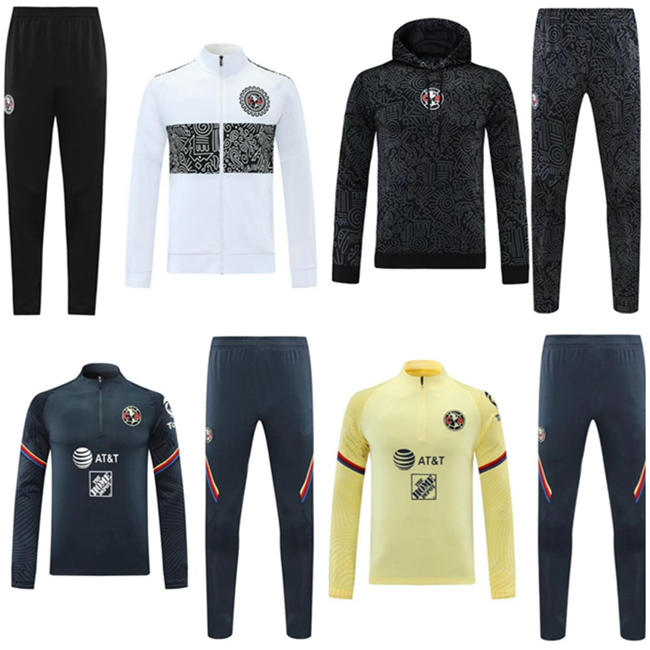 

2021 22 Mexico America long sleeve soccer training suit tracksuit 20 21 América UNAM Survetement Football jackets Windbreaker Chandal Jogging, 18