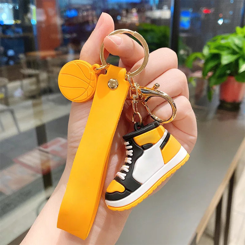

SH001 Party Favor Creative Silicone Sports Shoes Model Keychain 3D Cartoon Shoe Personality Bag Pendant Ornament Car Key Rings Chain
