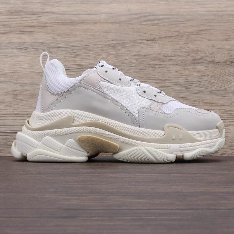 

Paris casual Shoes Triple-S clear sole Trainers Black White beige green yellow Transparent Crystal Bottom Vintage Men Women Platform Sneaker US 6-12, Customize