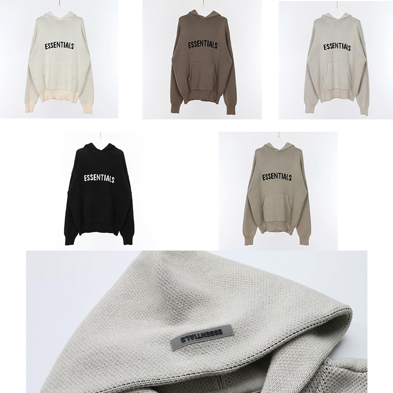 

2021 Mens Essentials Sweaters Essential hoodies Fear of god Long Sleeves fog Autumn Winter Designer Embroidery Letter Pullover Coat Jumper Season 7 womens tops, L need look other product