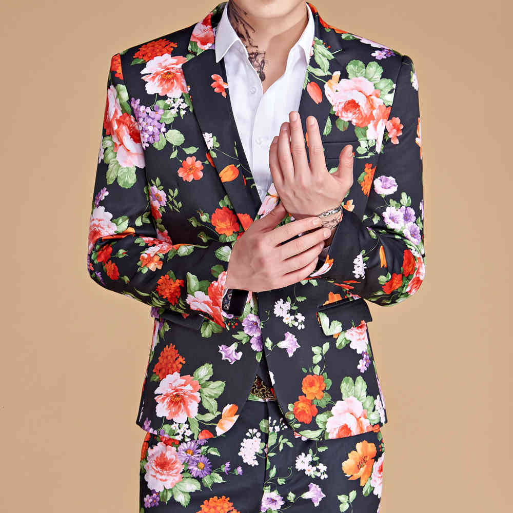 

Men's Suits & Blazers African custom floral burgundy jacket three for the groom of wedding suit, 3pcs
