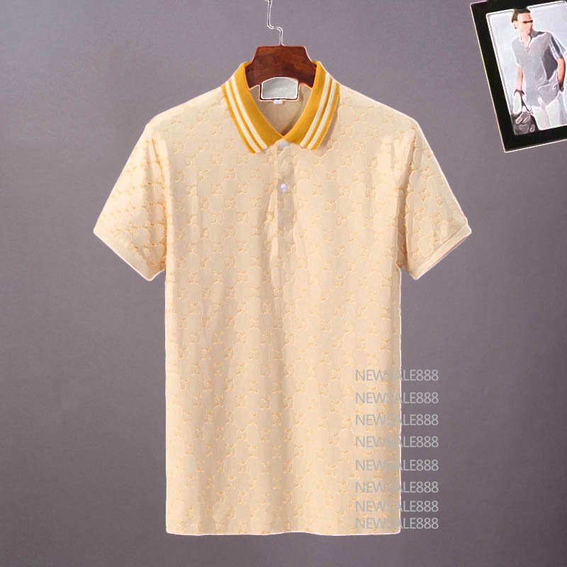 

2021 Mens Stylist Polo Shirts Luxury Italy Men Clothes Short Sleeve Fashion Casual Men's Summer T Shirt Asian Size M-3XL, White;black