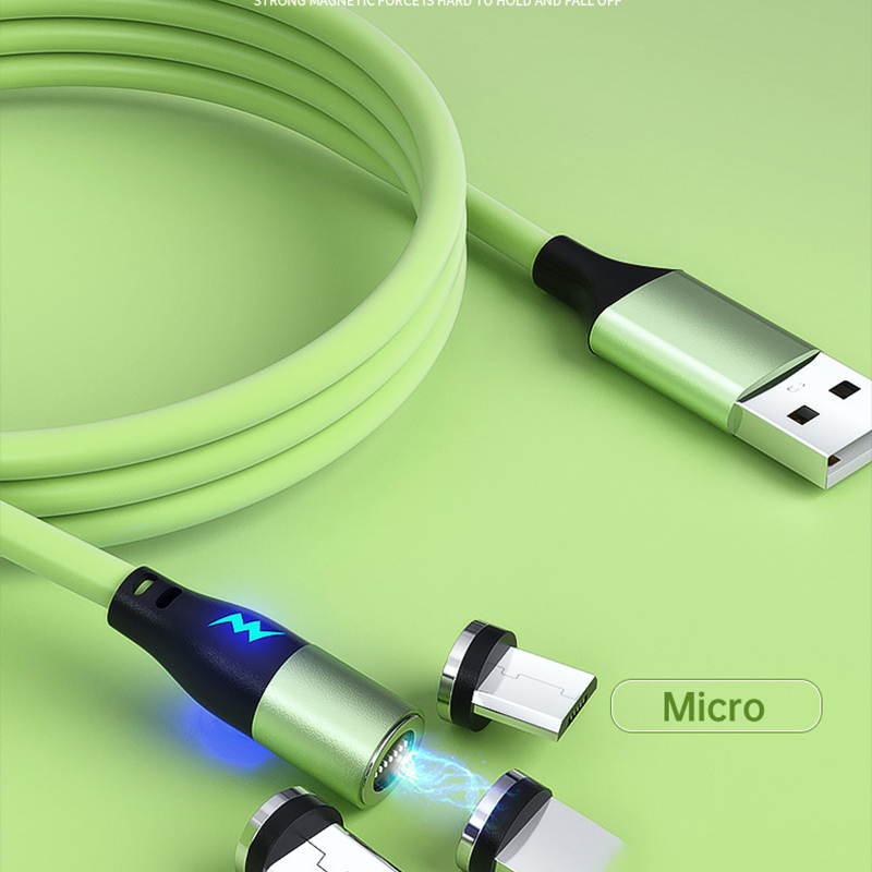 

Magnetic Liquid Silicone Charge Cable For Samsung Fast Charging USB Type C Cable Mobile Phone Cord Wire With Data Transmission, Only plug