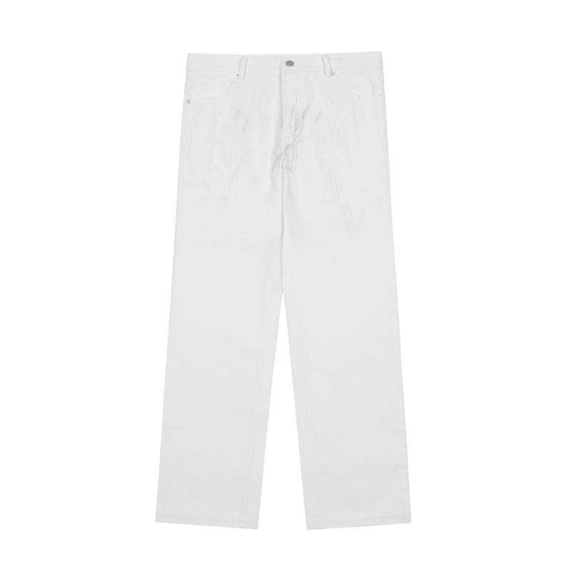 

Men's Jeans High 2022 White Classical Vintage REVENGE Luxurious Embroidered Cotton Denim Pants Comfort Casual S-XL #A359, Blue