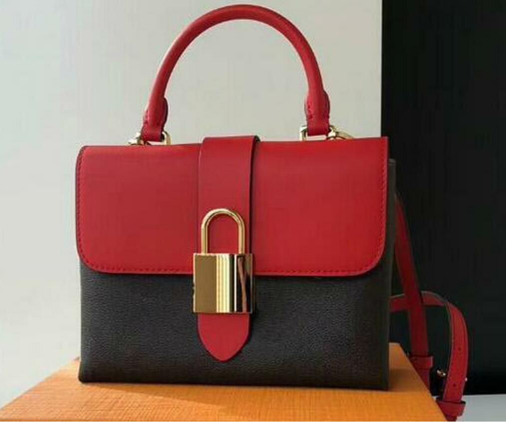 

wholesale fashion designers woman crossbody shoulder flap bags lock handbag leather tote, Coffee