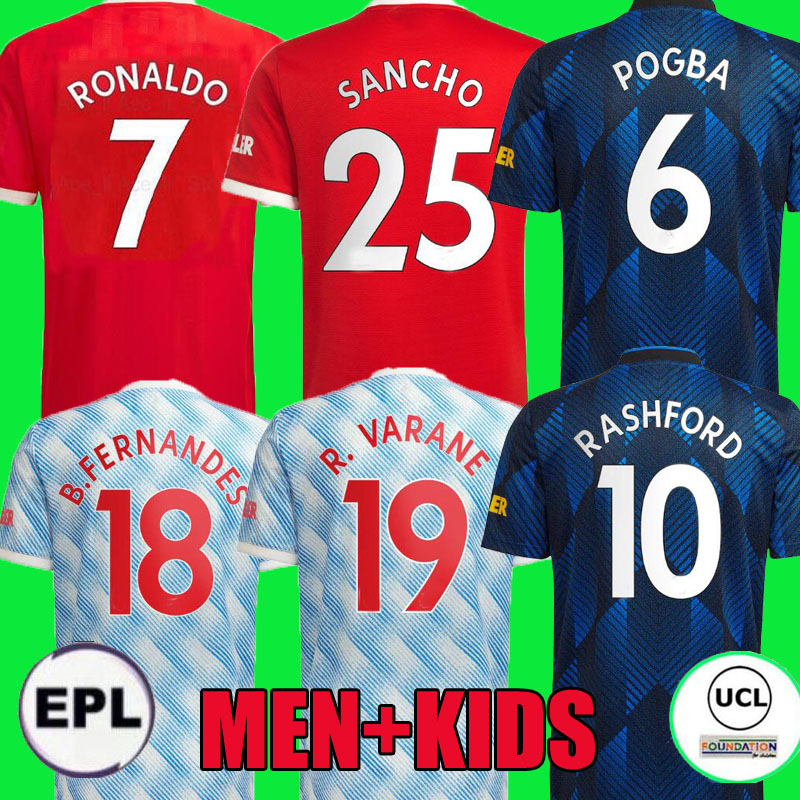 

21 22 RONALDO SANCHO 25 manchester long sleeve Man soccer jerseys R. Varane UTD Fans Player TOP UNITED BRUNO FERNANDES POGBA RASHFORD football shirt 2021 2022 kids kits, Home ls