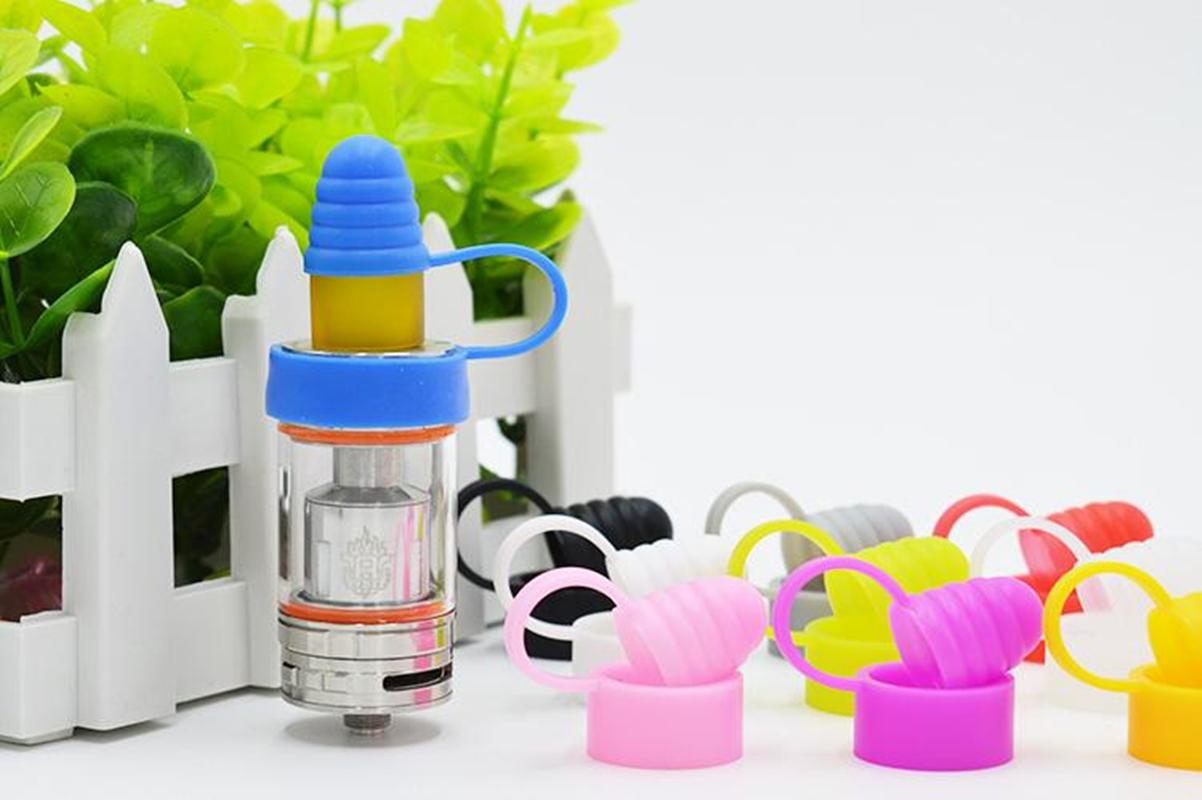 

Dustproof Prevent Slippery Drop one Silicone Cap Bag Universal Ecig Rubber Drip tip Cover Vape Band Fit 18-25mm Tank Atomizer or Mods
