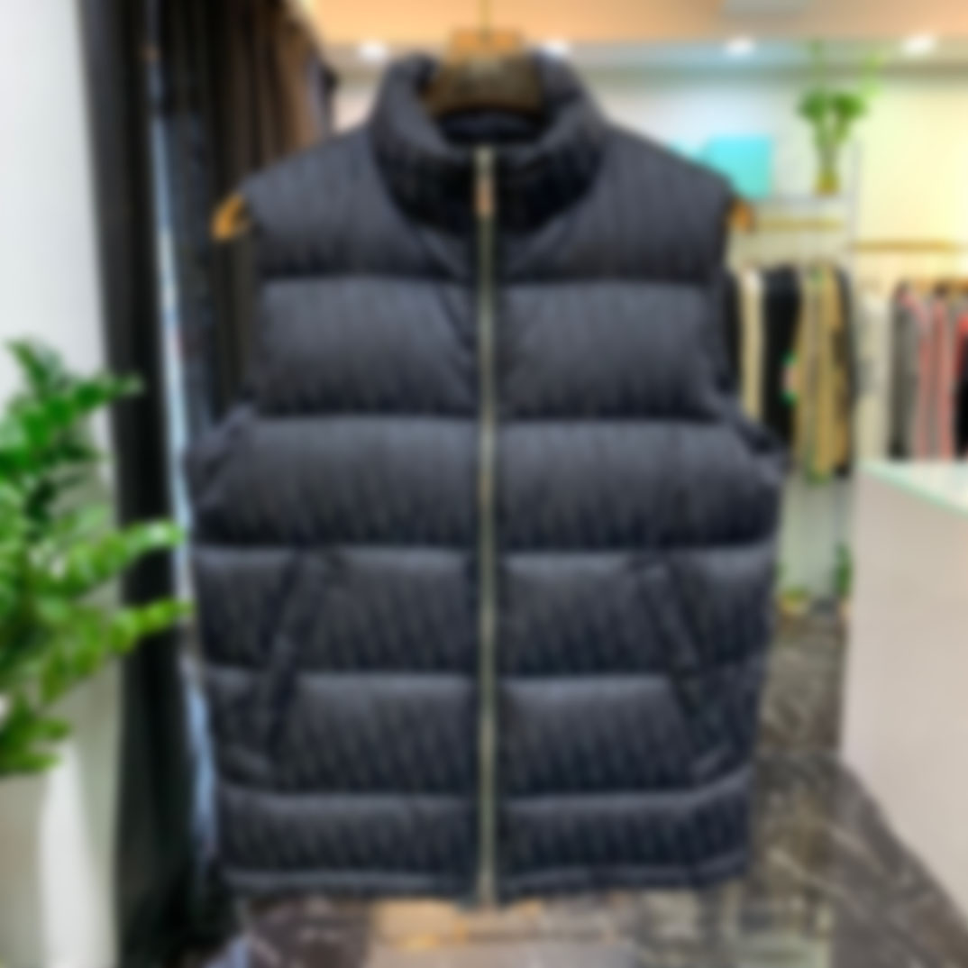 

21ss lastest white goose down jacket man down vest, Black
