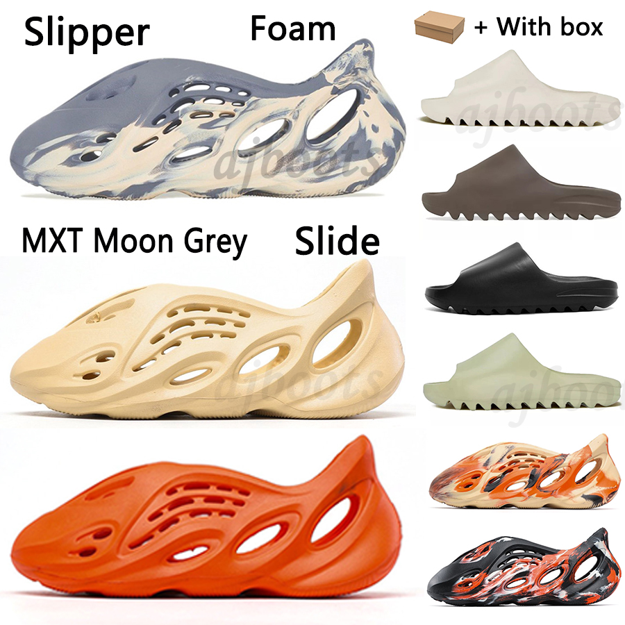 

Kanye Slides West beach boys shoes bone resin desert sand Slippers Foam Runner red Slide MXT Moon Grey earth brown mens womens sandals Soot Core Pure Enfora with box, I need look other product