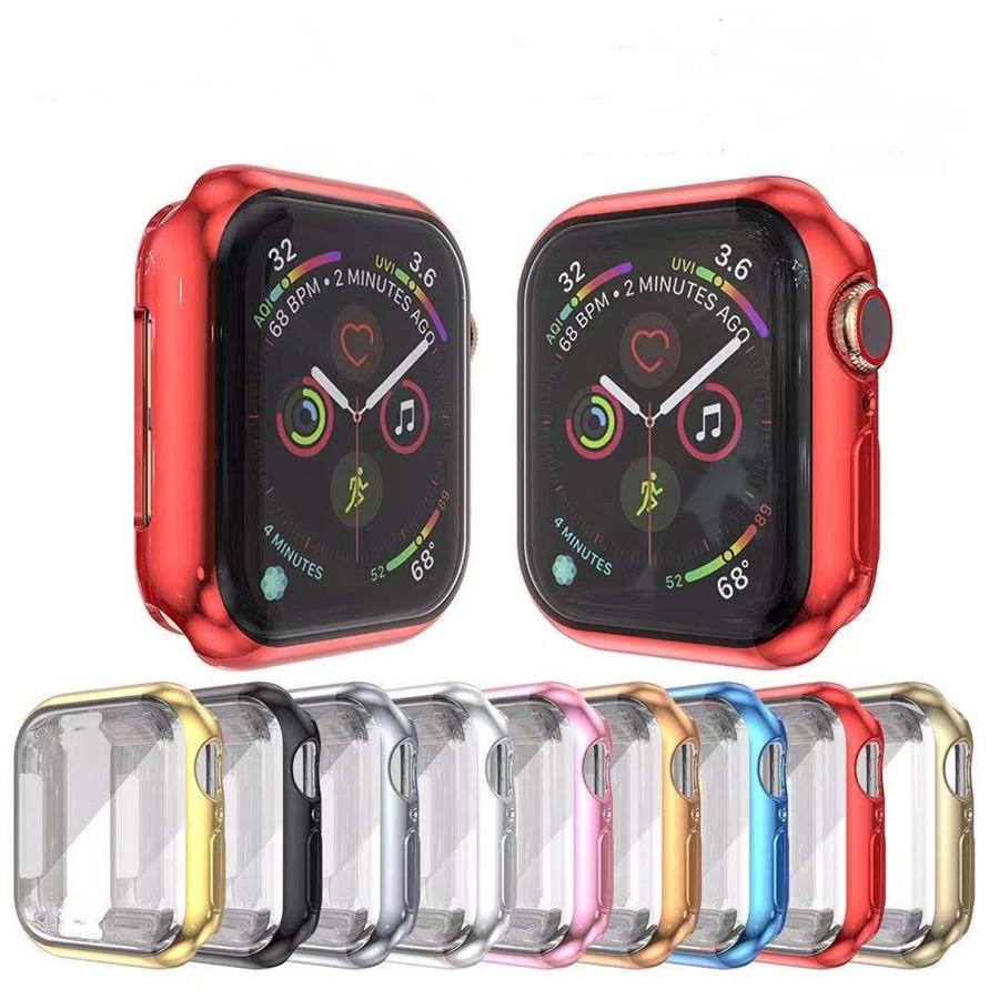 

Watch Cover case series 5 4 3 2 1 bands 42mm 38mm 40mm 44mm Slim TPU Mirror Protector for iWatch, Mix color