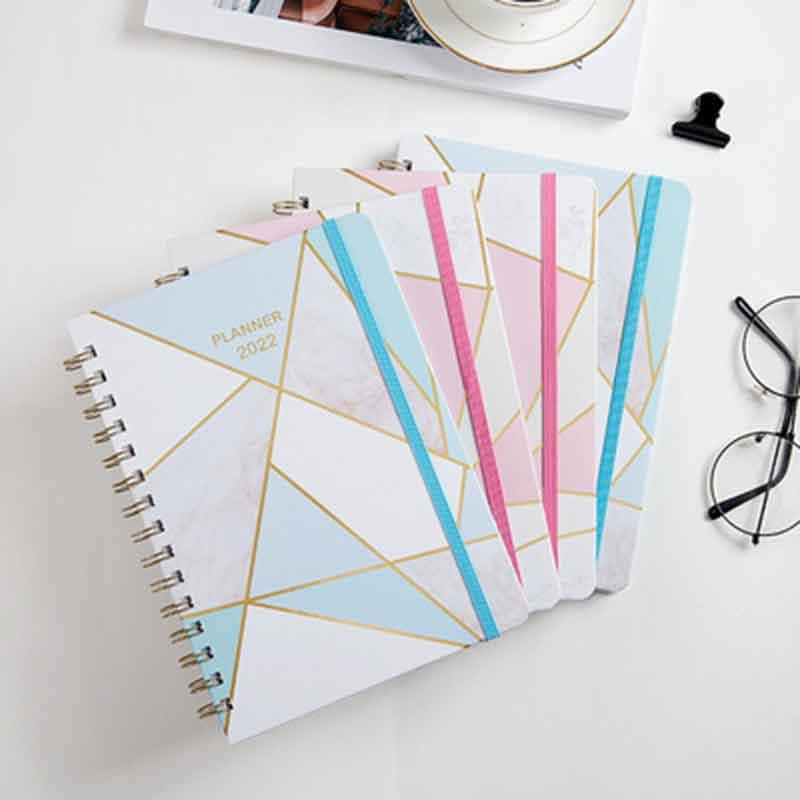 

Notepads 2022 Daily Weekly Yearly Planner Agenda Notebook Schedule Colorful Inner Page Office School Supplies, Purple;pink