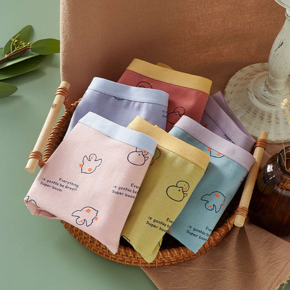 

Low waist women's cotton underwear low cartoon briefs wormwood antibacterial, Black;white