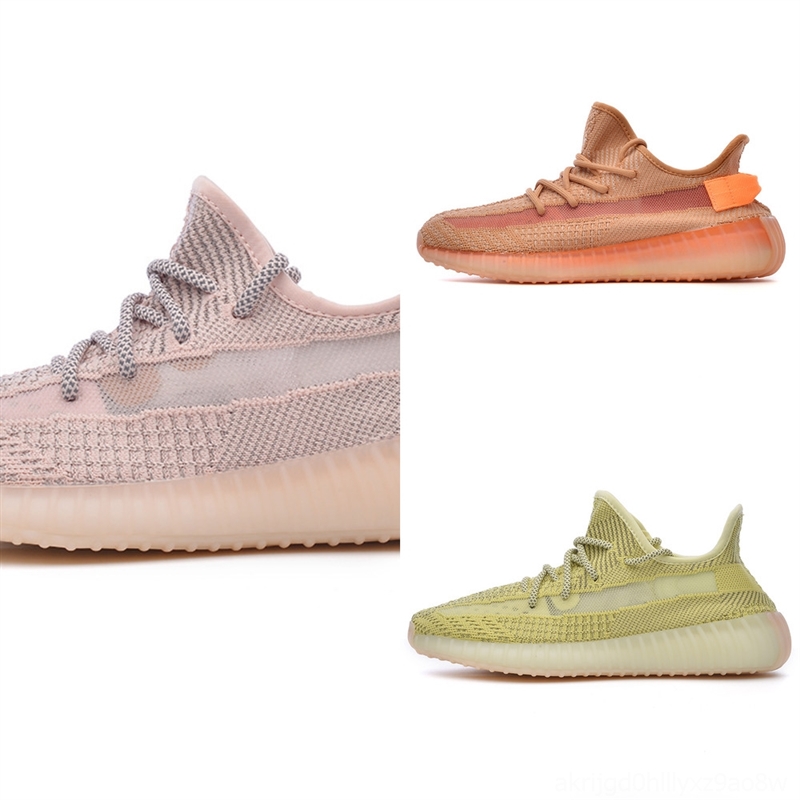 

cq1pe reflective kanyewestrunning shoes 350 yecheil breathable black coconut black breath athletic trainersarrivals with