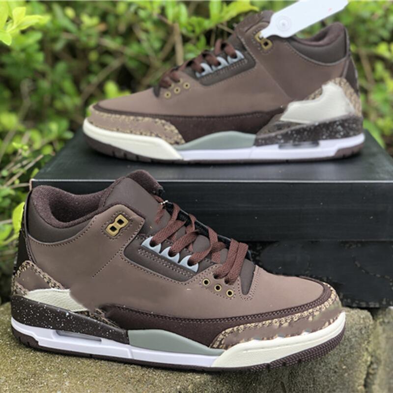 

High OG 3s TINKER NRG men basketball shoes 3 black Brown women genuine leather sport outdoor sneakers size 36-46, #1