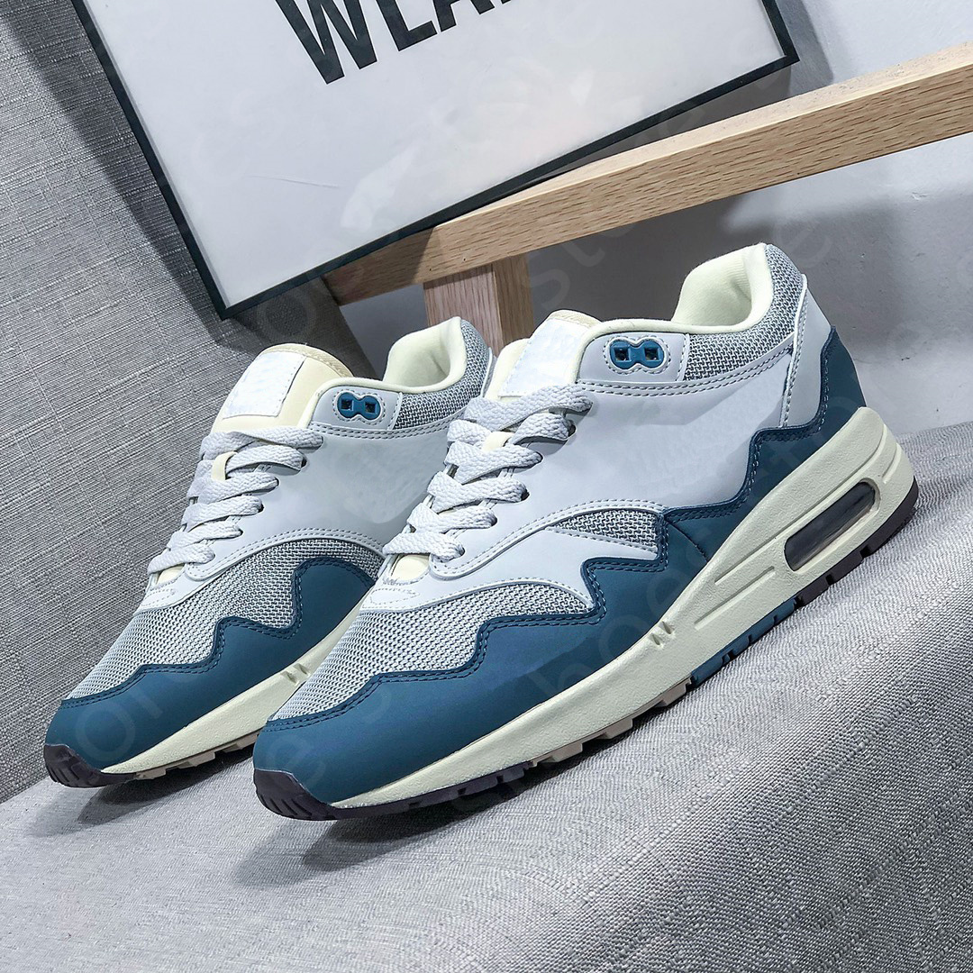 

Patta x 1 Ma Monarch Aqua Shoes Metallic Silver Wave mesh Black grey Pattas Men Women Sneakers Platinum Outdoor Authentic Sports Trainers Size 36-45, No shoes;for balance