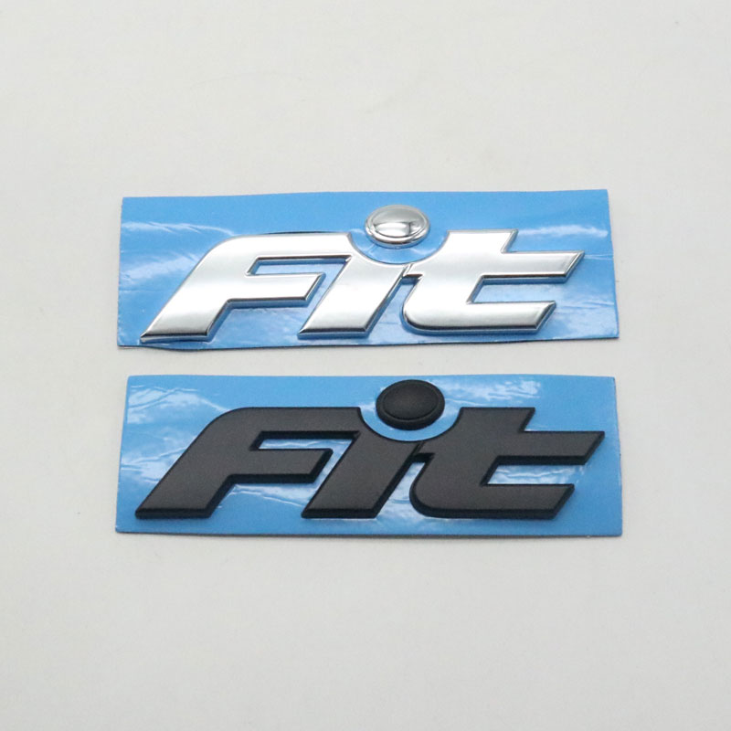 

For Honda Fit Emblem Badge Chrome Silver Car Rear Trunk Decal Logo Letter Nameplate Sticker, Color