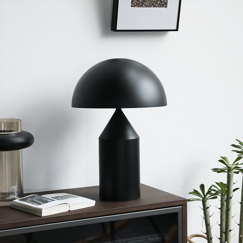 

Black White Gold table Lamp Creative mushroom Light for Bedroom Study Living Room Decoration Desk lighting