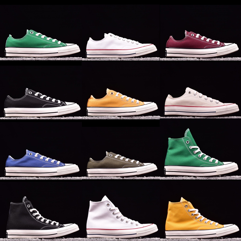 

2021 35-45 New Unisex Low-Top & High-Top Adult Women's Men's Canvas Shoes 15 colors Laced Up Casual Sneaker, Black