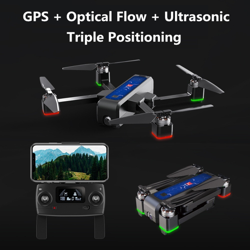 

Profession Aerial Photography WIFI FPV RC Drone B4W 1600M 2K Camera Brushless Motor GPS Follow Me Optical Flow Quadcopter VS X8, Red 1 battery