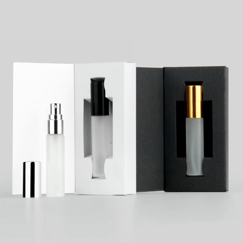 

50piece/lot 10ml Frosted perfume spray bottle packing box perfume bottle