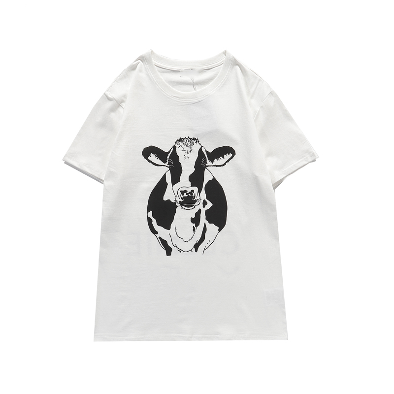 

T TT-shirt hip-hop skateboard T-shirt matte men's and women's short sleeves, White