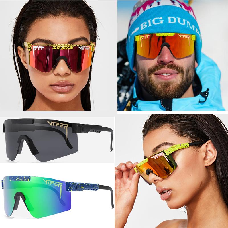 

Cycling Beach Outdoor Sunglasses Polarized Mirrored RED Lens Tr90 Frame Uv400 Protection Men Sport Pit Viper Women