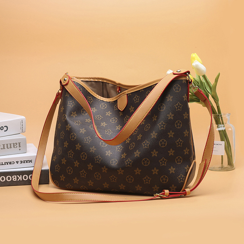 

Designers Women Handbag Messenger Bags PU Leather High Capacity Elegant Shoulder Bag Crossbody Shopping Tote Wallets, Brown