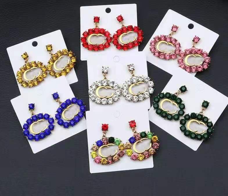 

charm Earring hollow words Fashion designer diamond punk earrin for man and women stud earrings jewelry Christmas gifts, Golden