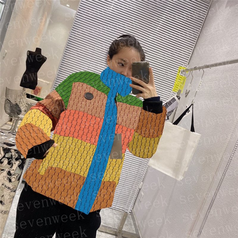 

Rainbow Letters Down Parkas Coats Womens Jackets Designer Brands Ladies Outerwear Winter Keep Warm Windbreaker Jacket, Colorful