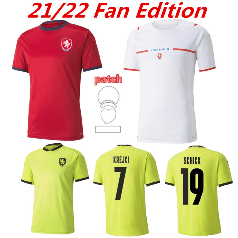

2021 2022 Czech Republic SOCCER JERSEYS HOME AWAY 20 21 22 2021-22 SKODA SOUCEK JANKTO HUSBAUER KADERABEK FOOTBALL 2020-21 kits SHIRTS unifo, Black;yellow
