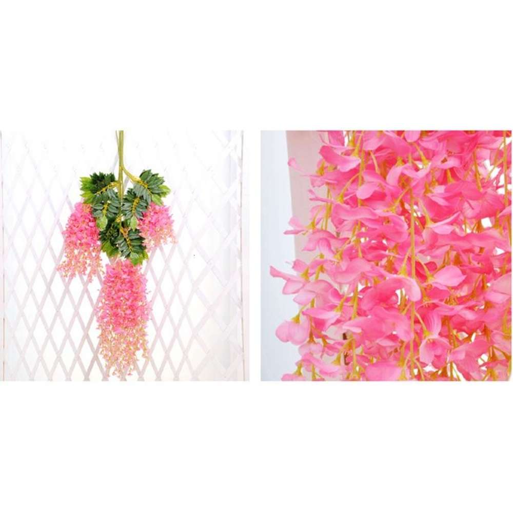 1.1 Meter Long Elegant Artificial Silk Flower Wisteria Vine Rattan For Wedding Centerpieces Decorations Bouquet Garland Home free DHL