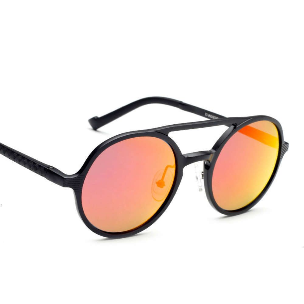 

Highend accessories Sun Glass New Dign Aluminum Magnium Retro Round Frame Fashion Men Women Polarized Sunglass, Black