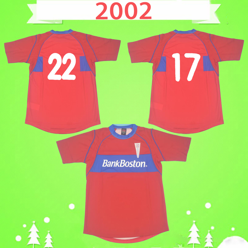 

2002 Old Universidad Catolica retro soccer jersey 02 away red vintage football shirts classic Uniform #13 TAPIA CHILE CAMISETA top quality S-2XL