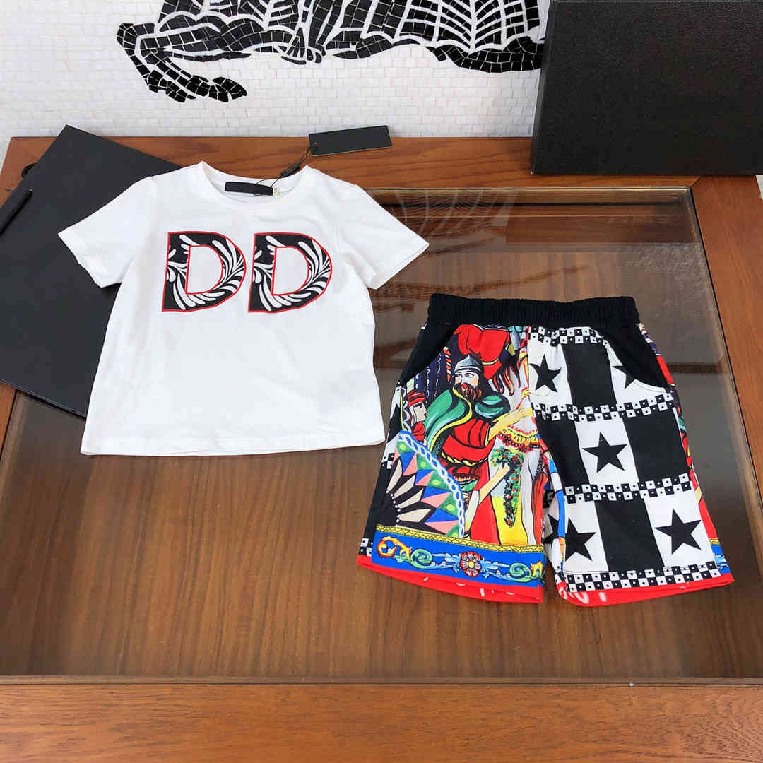 

Baby Clothes set designers Kids fashion boys polo shirts cotton boy short sets luxe merk summer children suit sport print kid tracksuit, Black
