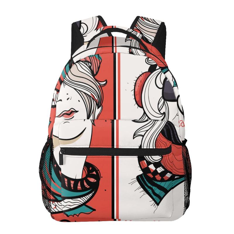 

Backpack Trend Female Two Girl Women College School Bagpack Travel Shoulder Bags For Teenage Girls 2021, Black