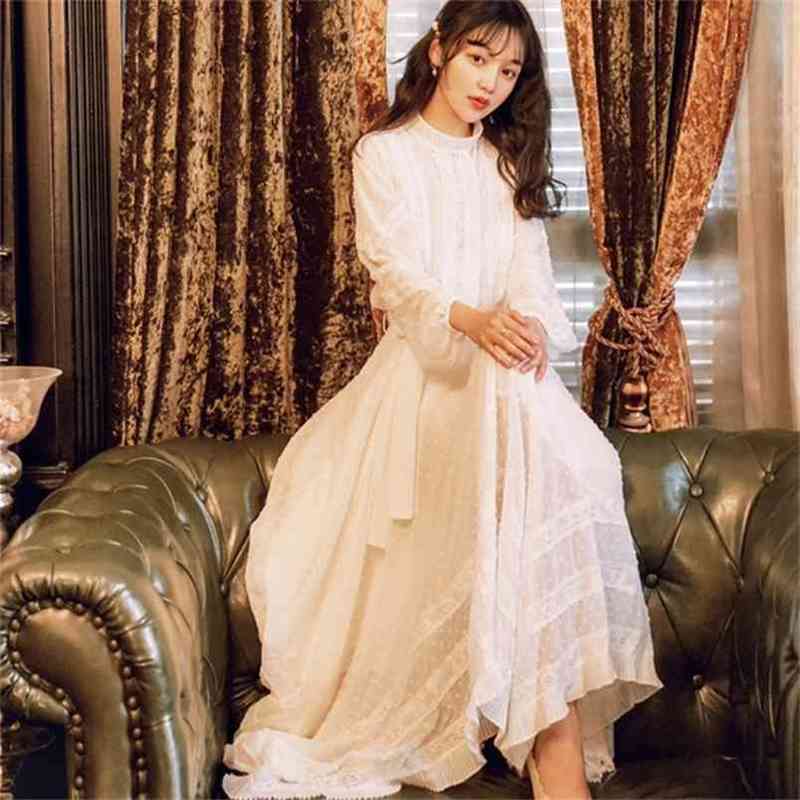 

Runway Summer Women 2 Piece Set White long Sleeve stand collar Ruffles shirt Tops + irregular Long holiday Skirt Suits 210519