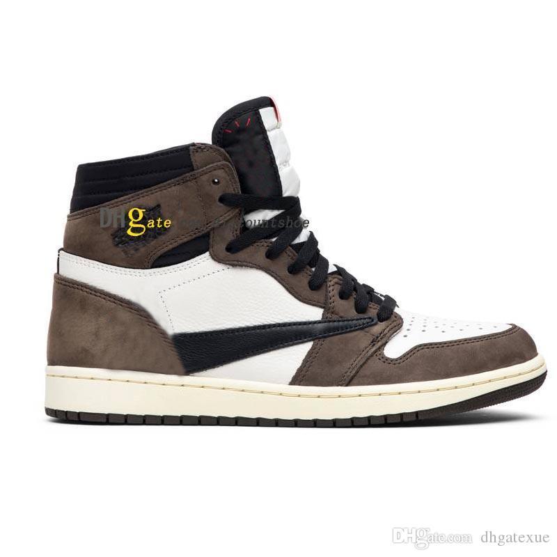 

Traviss Scotts x 1 Retros High OG Mocha Basketball Shoes lightning 1s Mid Overhead kick Women Men Sneakers shoe Sports Jumpman CD4487 100 (E