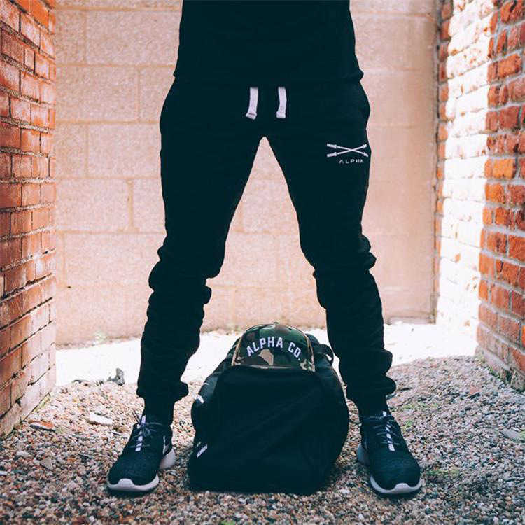 

Muscle fitness brothers spring and autumn men's outdoor sports leisure pants, Black