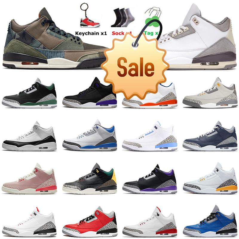 

Fashion 2022 Patchwork Camo Mens Women Jumpman 3 3s Basketball Shoes Unc Pine Green Rust Pink Georgetown White Black Cement A Ma Maniere S, A5 racer blue 40-47