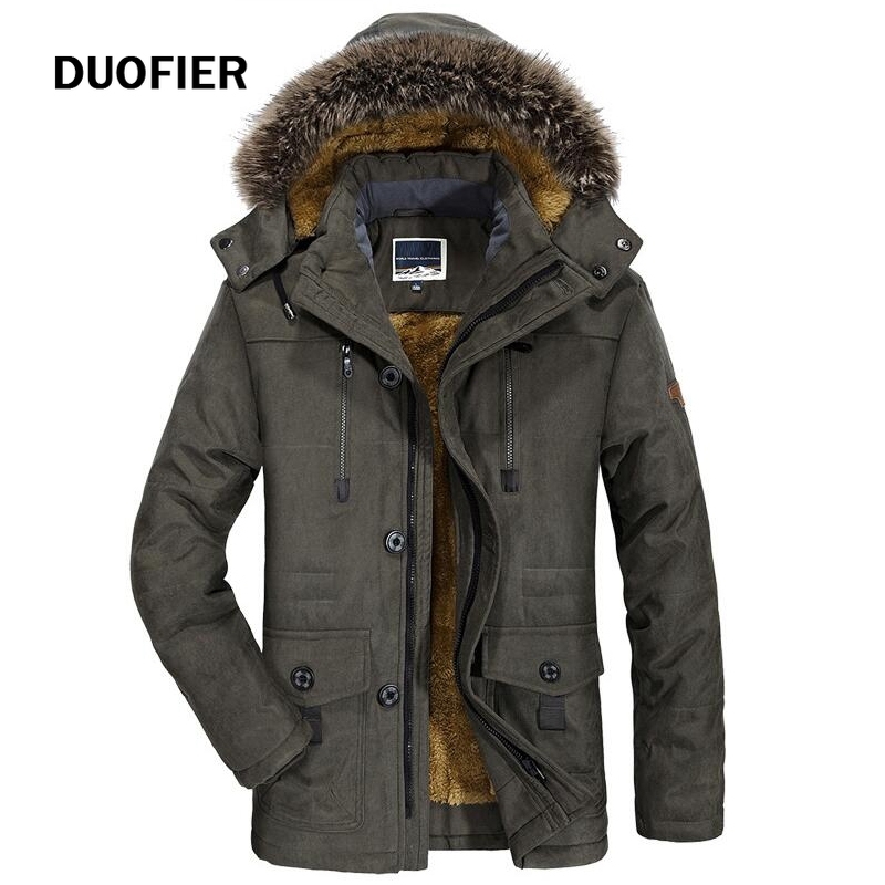 

Winter Jacket Men's Outdoor Parka Coat Men with Enlarged Fur Collar Warm Coat Pocket Sports Fashion Jacket Mens Fur 6XL 210603, Wish161black