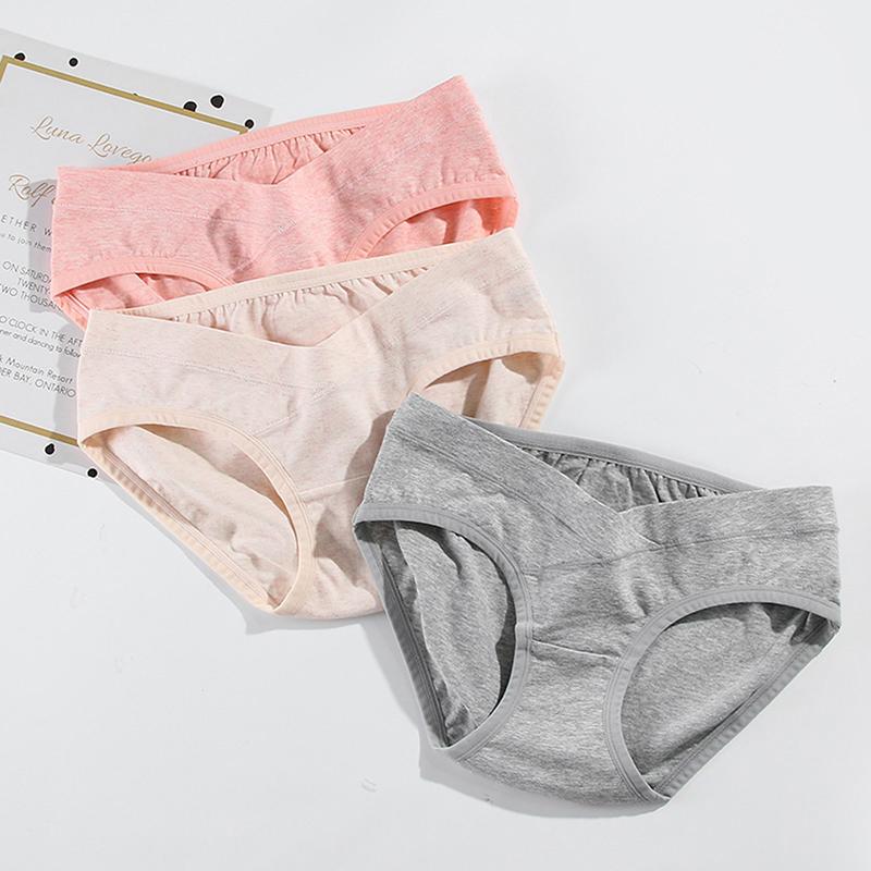 

Women Clothes Pregnant 100% Cotton U-Shaped Low Waist Underwear Seamless Soft Care Belly Pregnancy Panties Women's, Gy