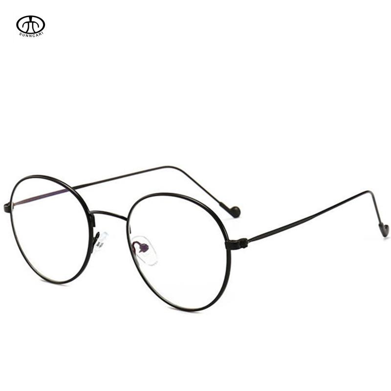 

Fashion Sunglasses Frames 1.56 Resin Aspheric Finished Myopia Glasses Round Alloy Short-sight Eyeglasses Frame Women Men Clear Lens Prescrip
