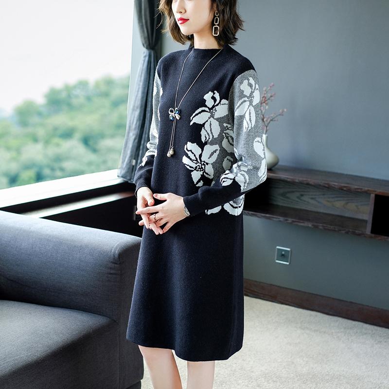 

Casual Dresses COIGARSAM Women Long Dress Autumn 2022 Knitting Loose Solid Upset White Yellow Robe Vestidos