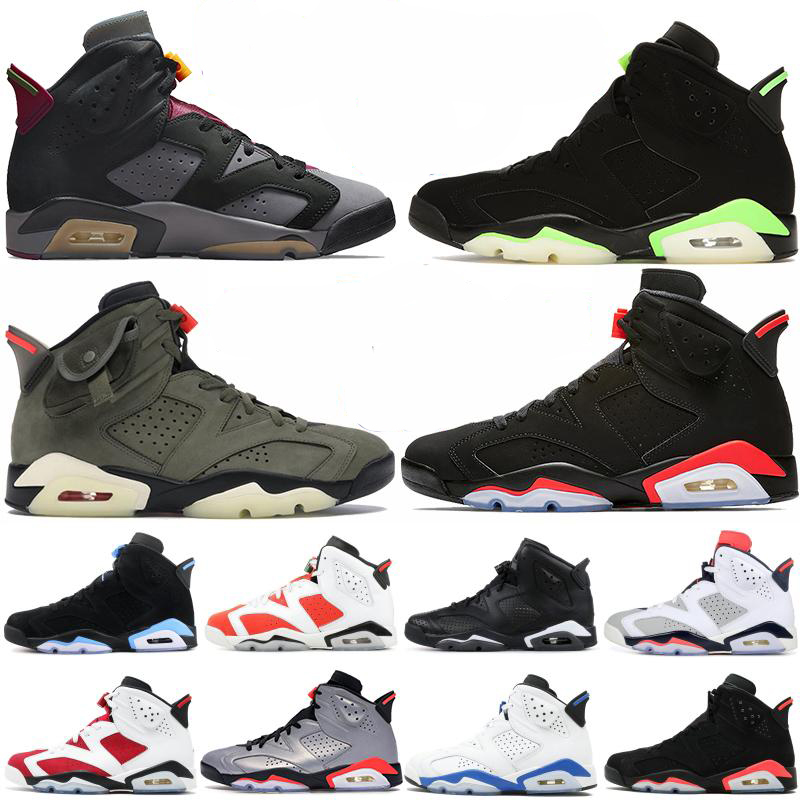 

New Bordeaux 6 High Basketball shoes 6s Electric Green Midnight Navy DMP UNC carmine Cactus british khaki reflect silver Men trainers Infrared Hare sport sneakers, 19