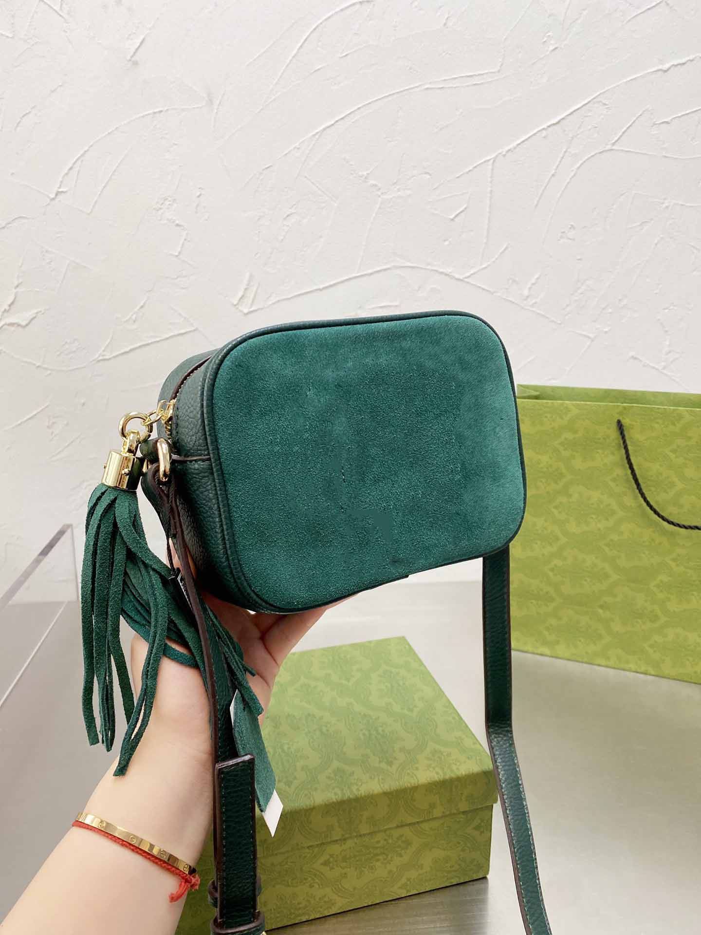 

Designer Shoulder Bag Ladies Brand Fashion Purse Mini Classic Bags Genuine Leather Crossbody Handbag Caviar TEXTURE, Red