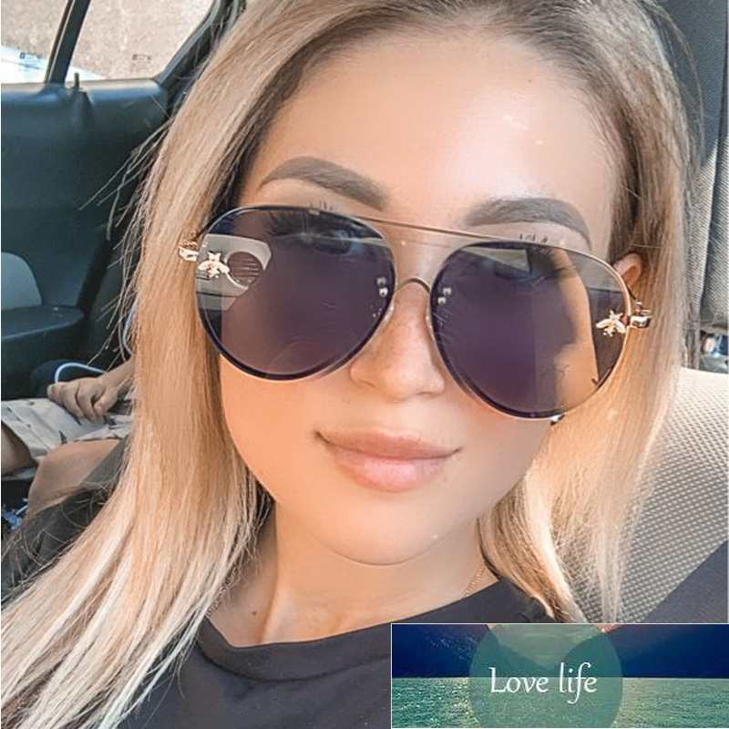 

Luxury Brand Designer Female Rimless Sunglasses AViation Women Sun Glasses Gradient Shades Little bee Lens Ladies UV400 rays Factory price expert design Quality