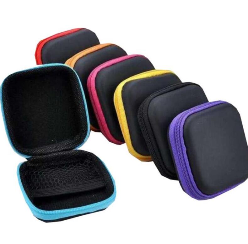 

case pu leather earbuds pouch mini zipper earphone box protective usb cable organizer fidget spinner storage bags dff2806