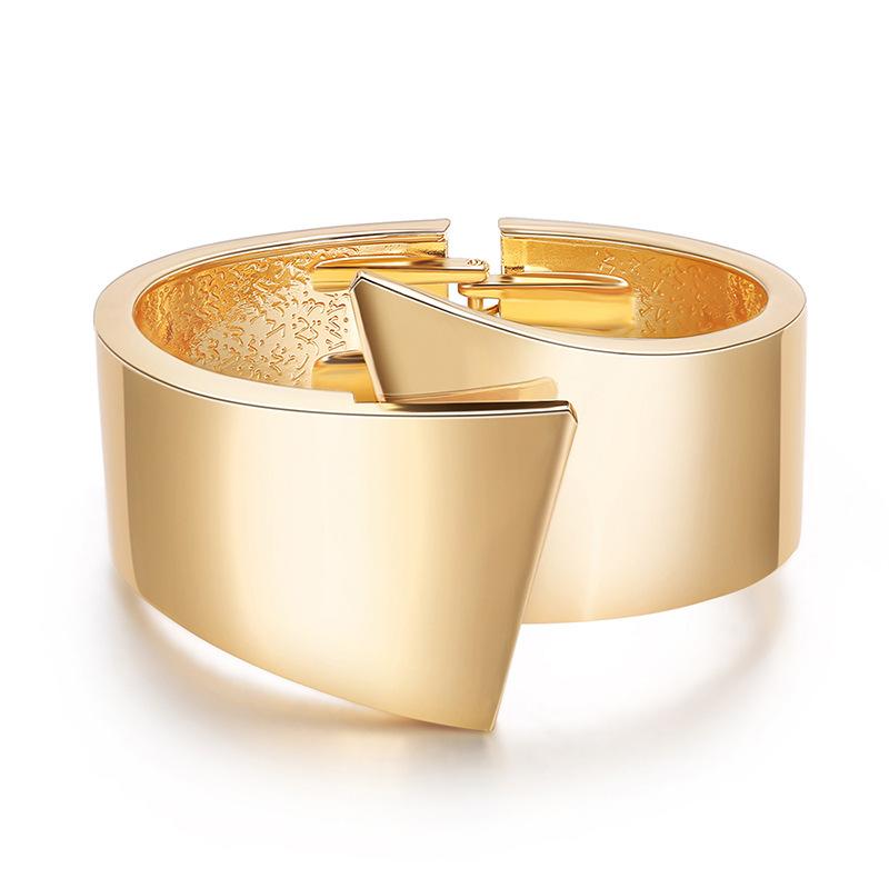 

Bangle ORNAPEADIA -selling Bracelets For Women Minimalist Mirror Word Wide Side Cross Symmetrical Spring