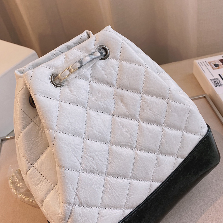 

Vintage Classic Women's Cc Quilted Bags Small Gabrielle Hobo Matelasse Chain Metallic White Color Sacoche Drawstring Shoulder Strap Lig