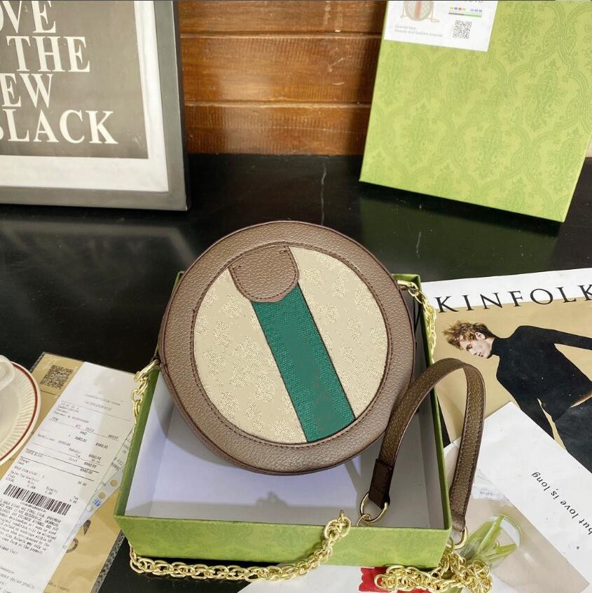 

Luxury Famous bag Female Designer Handbags Ophidia Series Round Cakes Package Mini shoulder Bags Suede Leather Sense Microfiber Lining Fashion Cross Body 550618, Brown